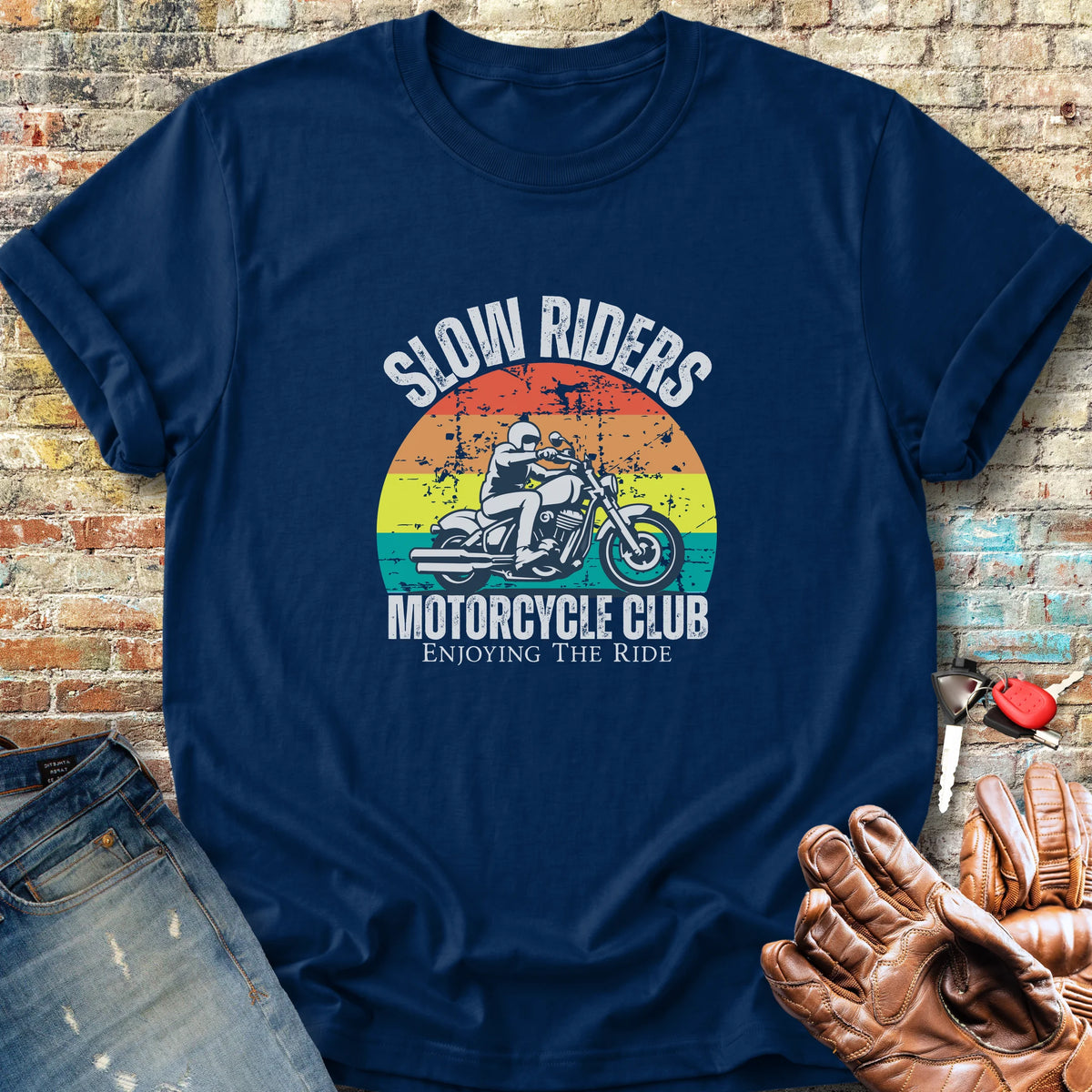 Enjoying The Ride Classic T-Shirt - Navy