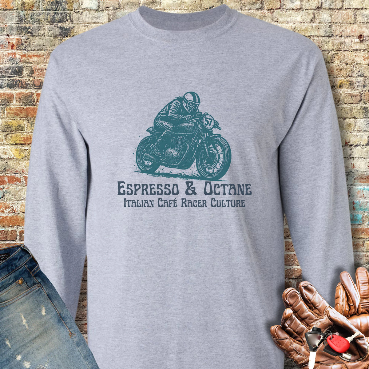 Espresso Long Sleeve T-Shirt - Sport Grey
