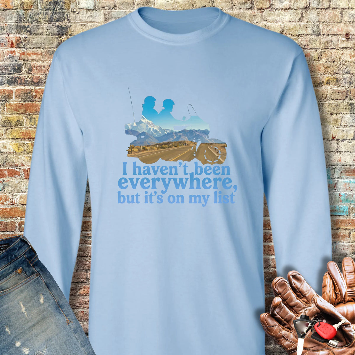 Everywhere Long Sleeve T-Shirt - Light Blue