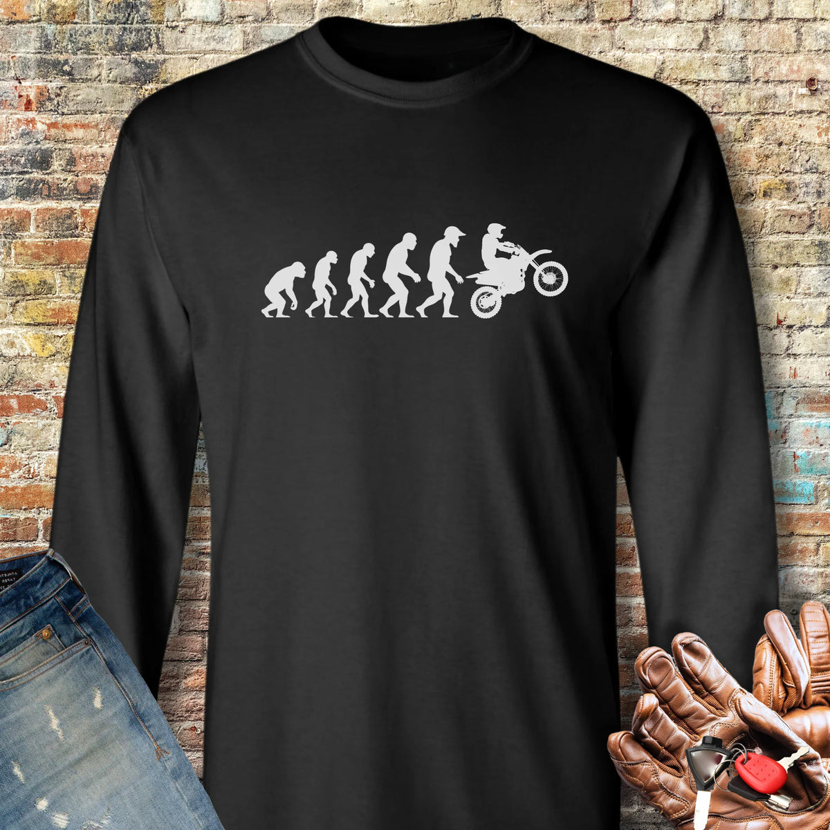 Evolution (MotoX) Long Sleeve T-Shirt - Black