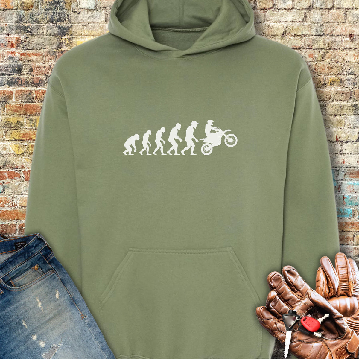 Evolution (MotoX) Hoodie - Military Green