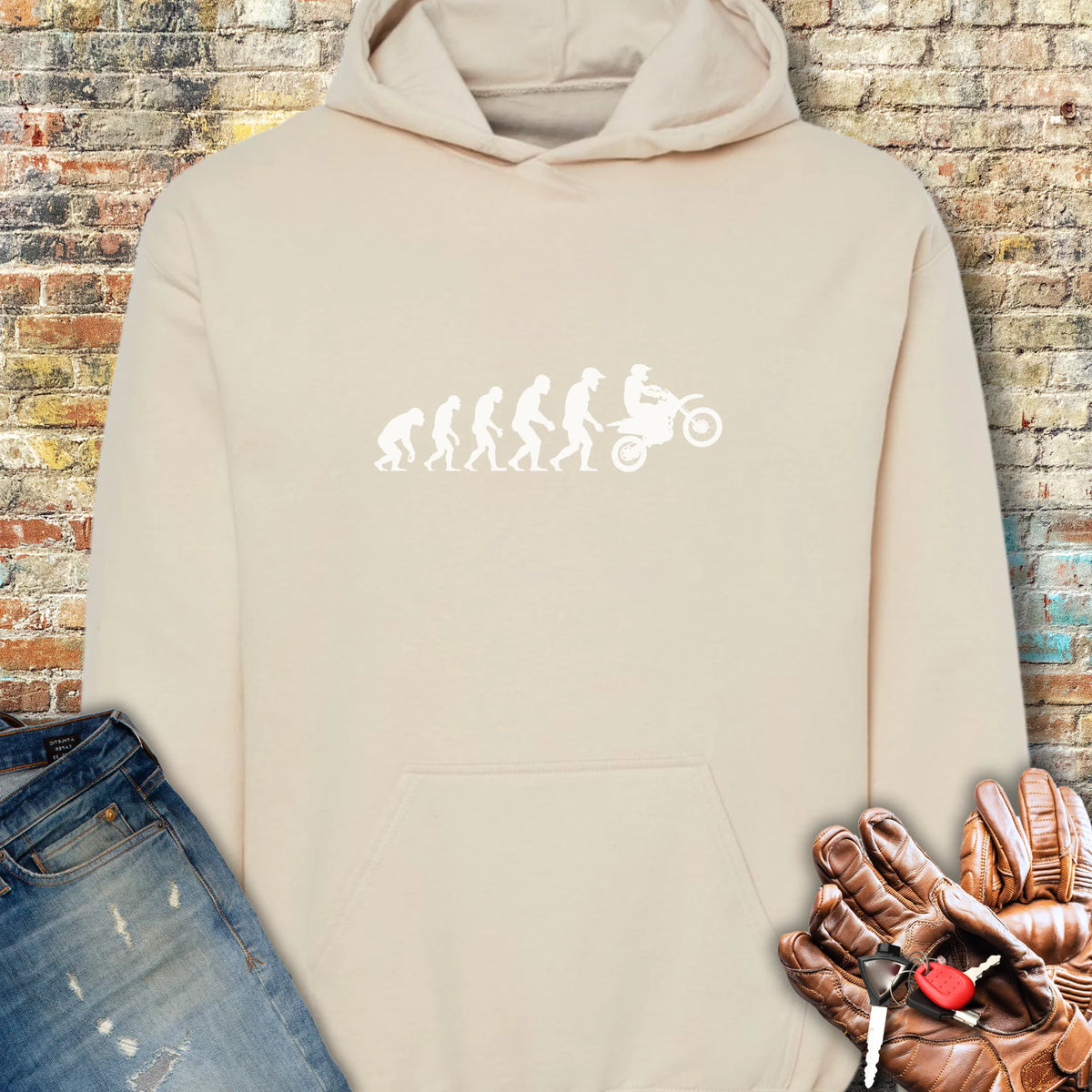 Evolution (MotoX) Hoodie - Sand