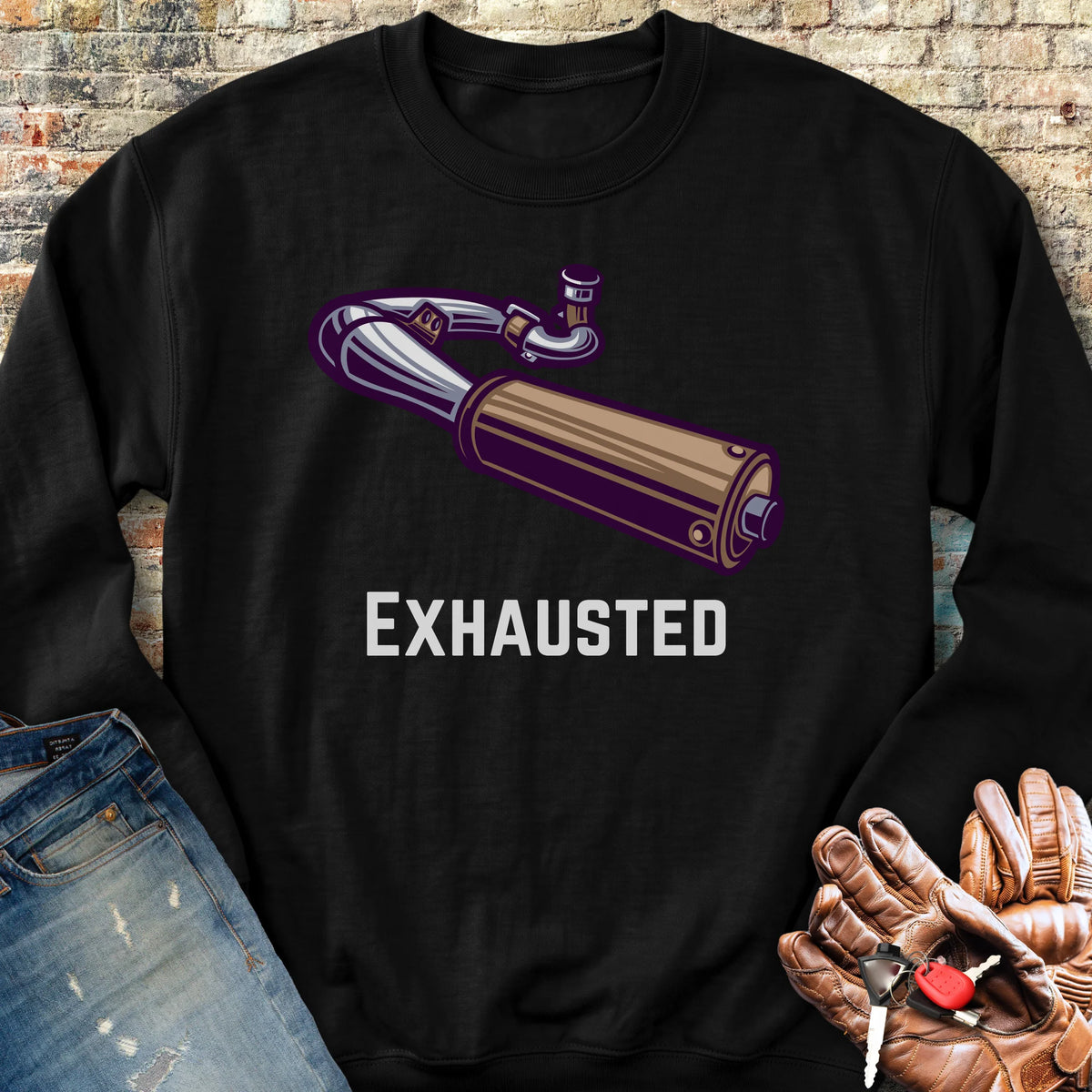 Exhausted Sweatshirt - Black