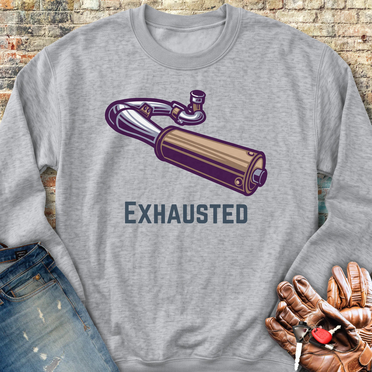 Exhausted Sweatshirt - Sport Grey