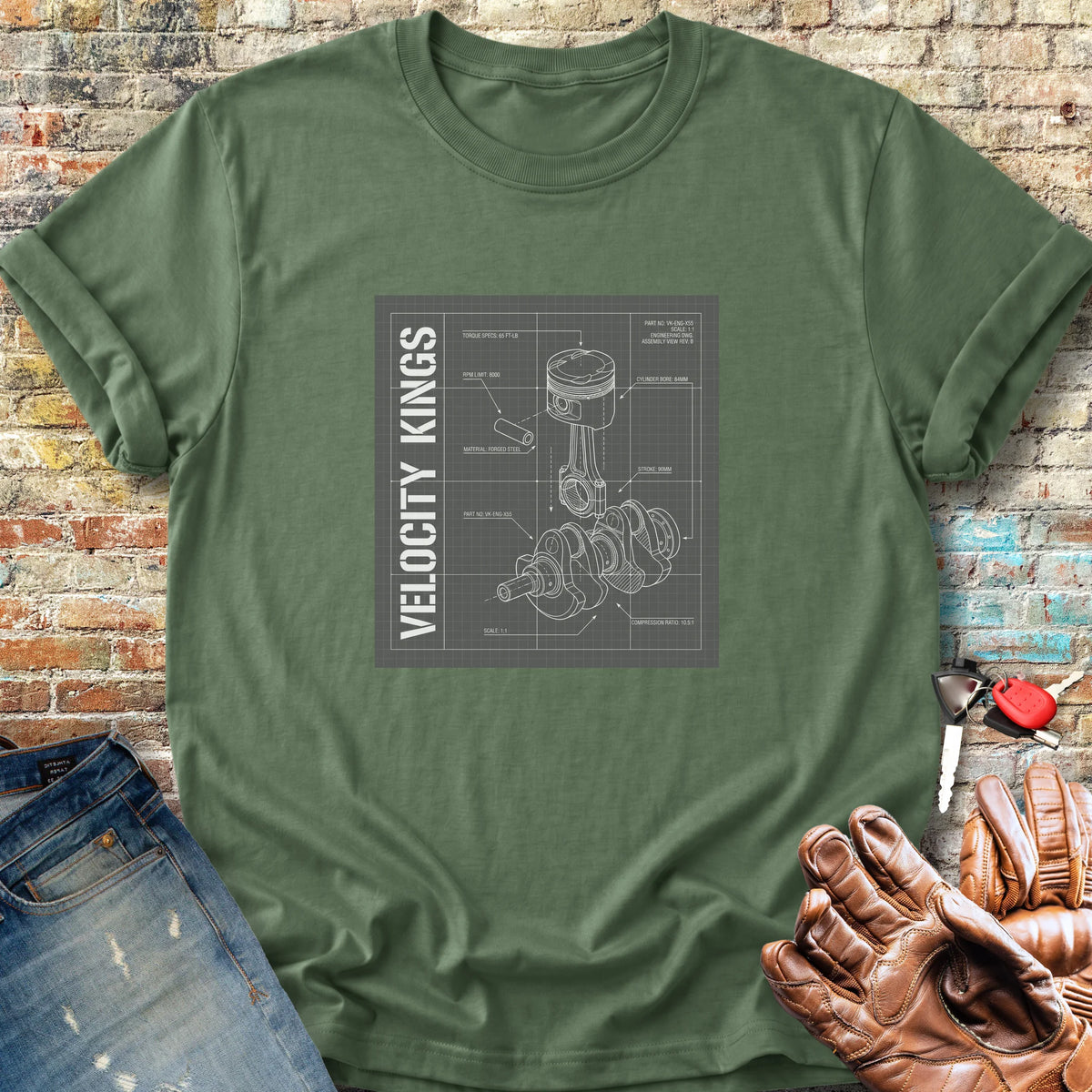 Exploded Classic T-Shirt - Military Green