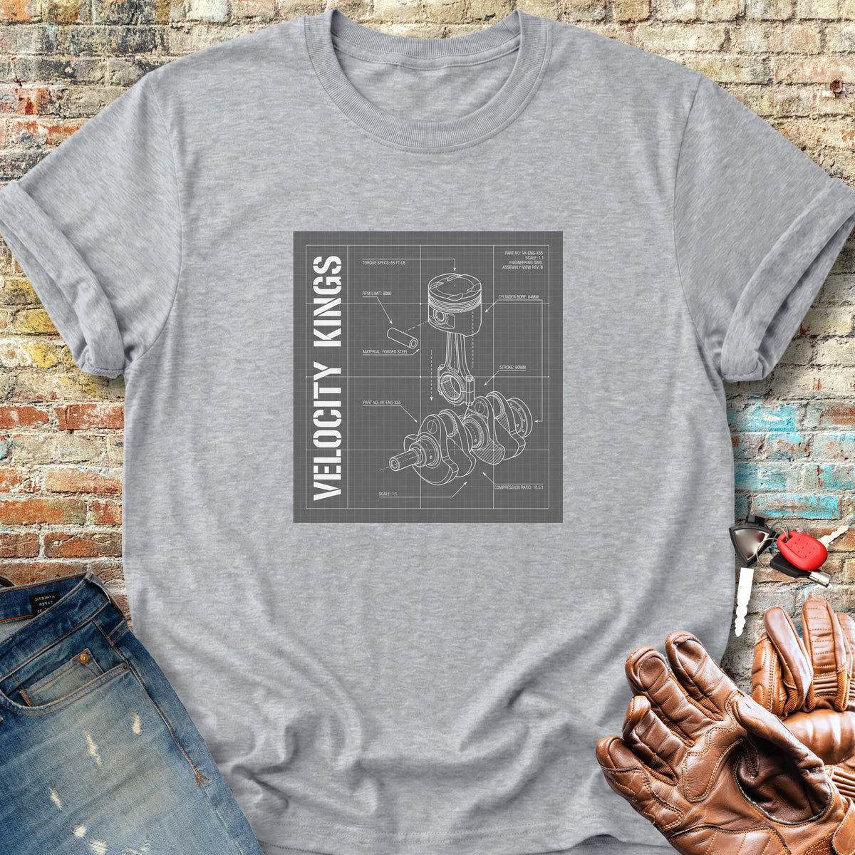 Exploded Classic T-Shirt - Sport Grey