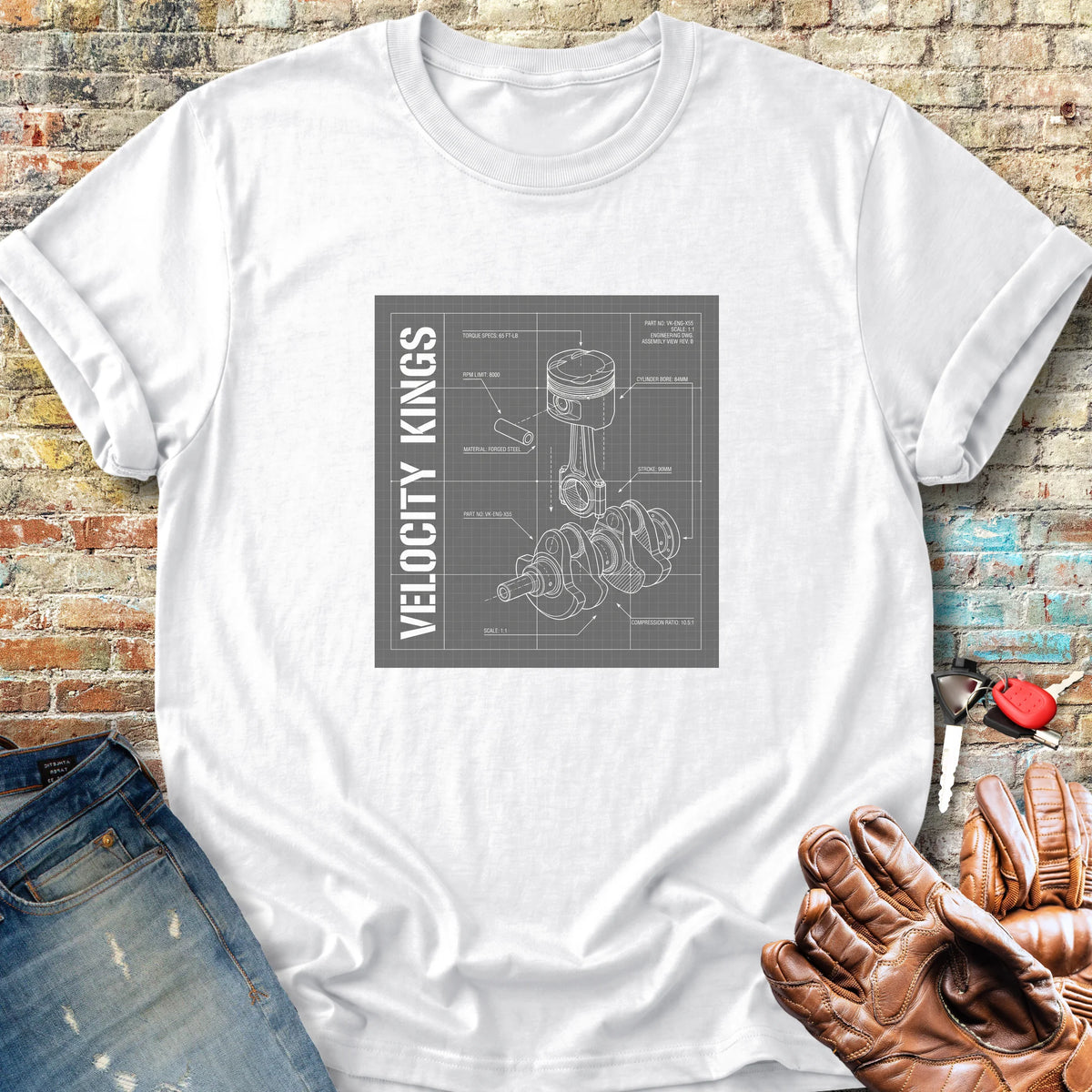 Exploded Classic T-Shirt - White