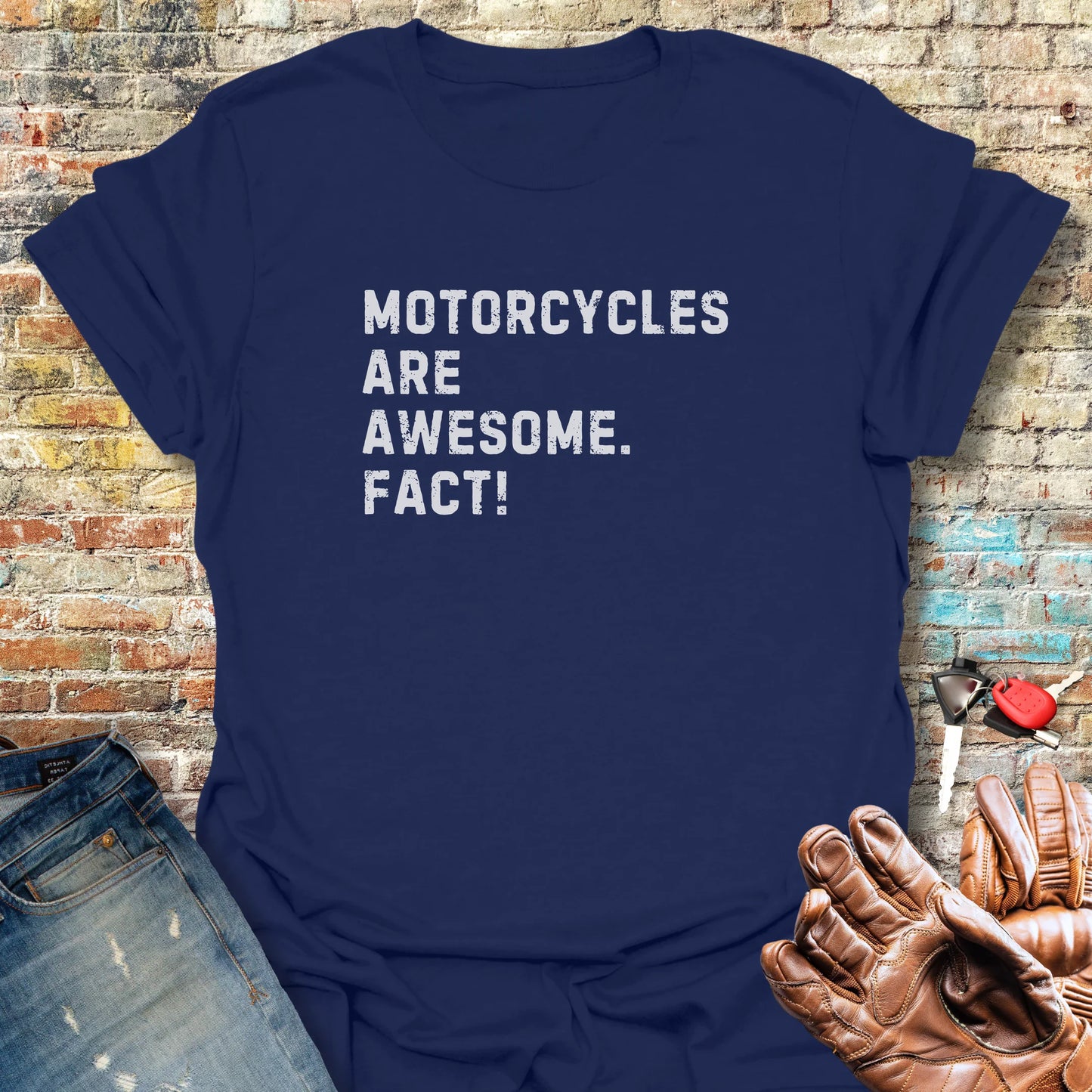 Fact (Text) T-Shirt - Navy
