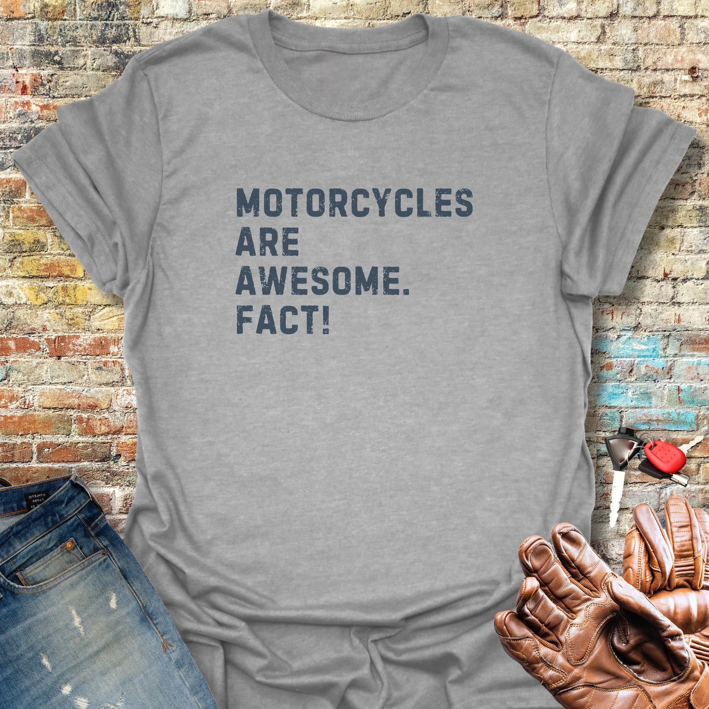 Fact (Text) T-Shirt - Sport Grey