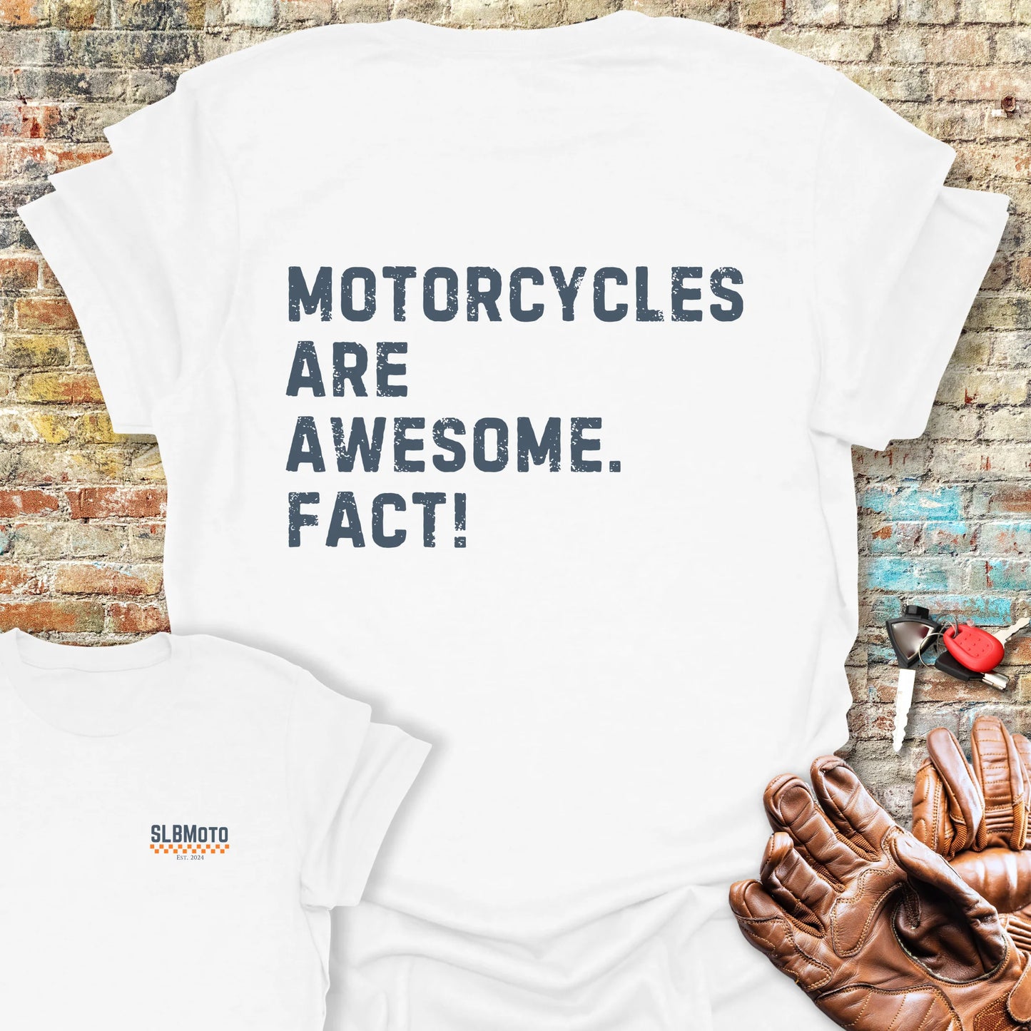 Fact (Text) Back Print T-Shirt - White
