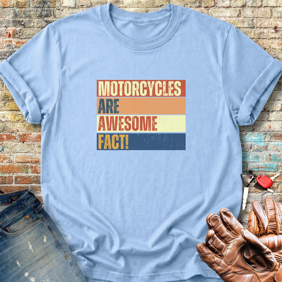 Facts (Block) Classic T-Shirt - Light Blue