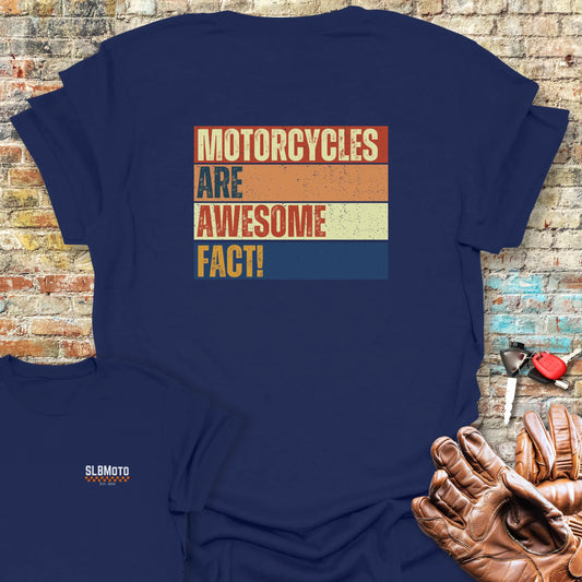 Facts (Block) Back Print T-Shirt - Navy