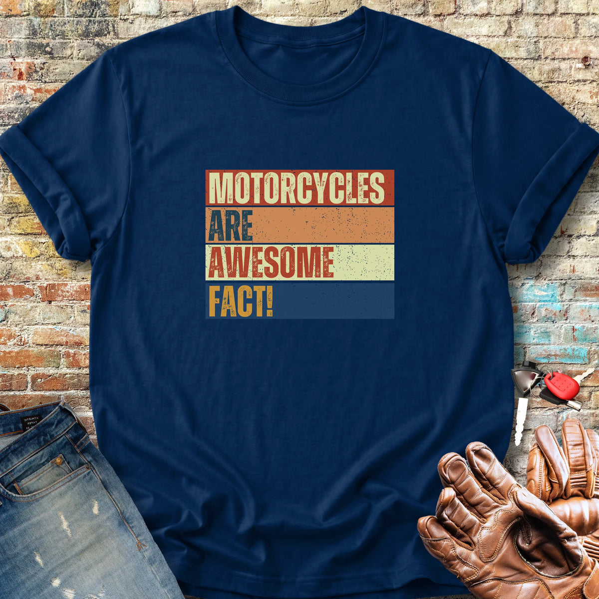 Facts (Block) Classic T-Shirt - Navy