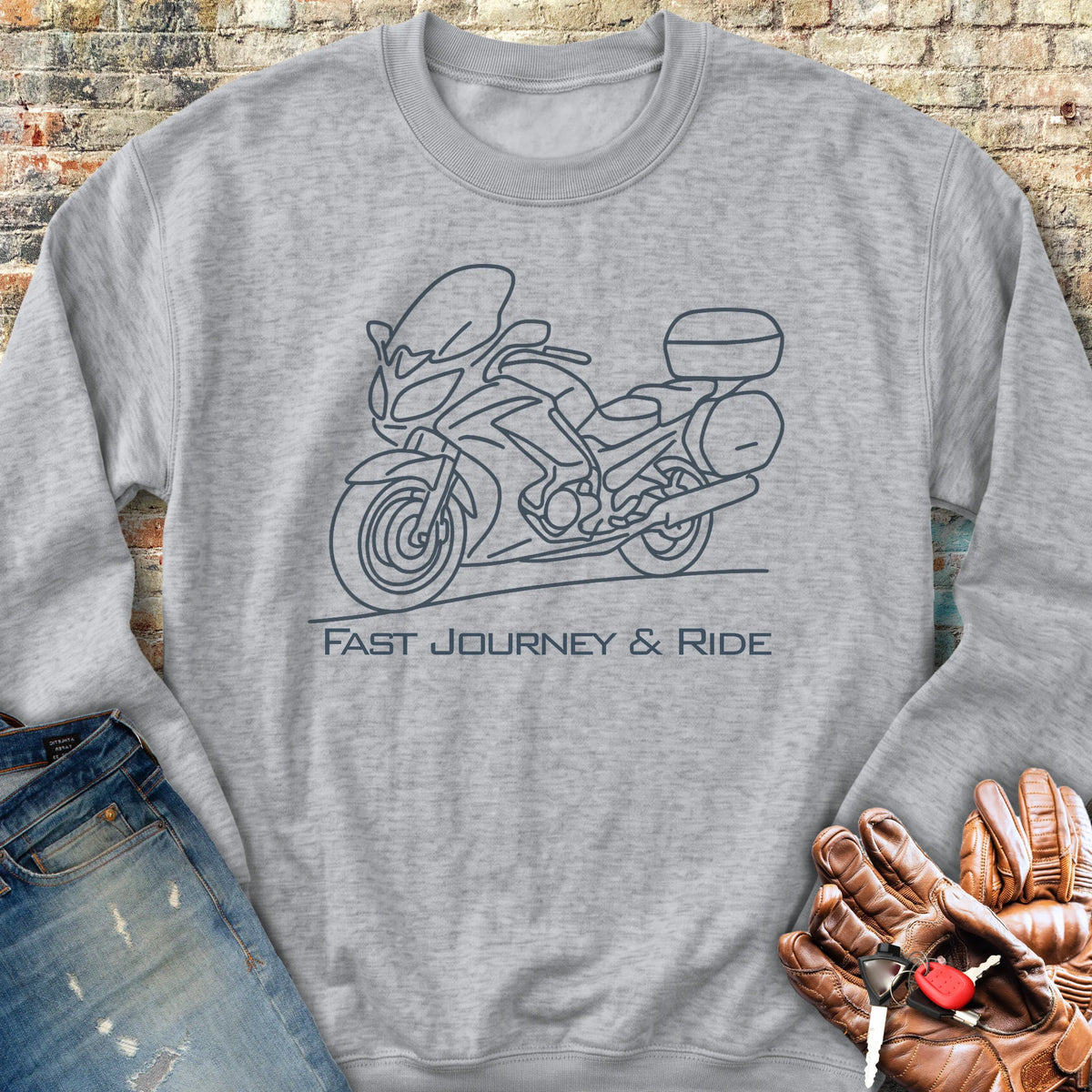 Fast Journey & Ride Sweatshirt - Sport Grey