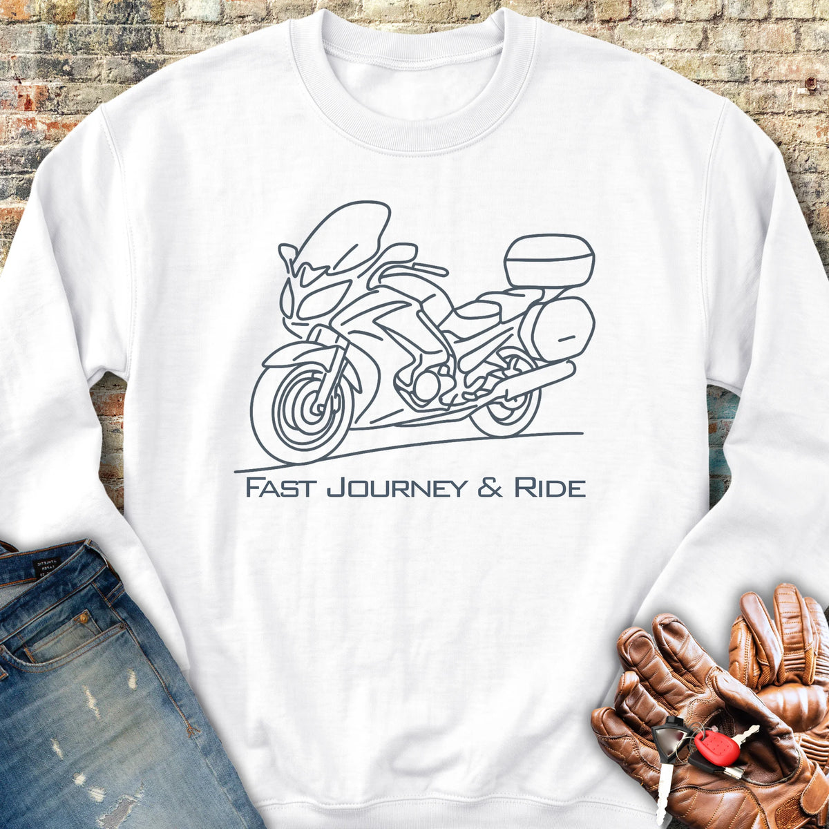 Fast Journey & Ride Sweatshirt - White