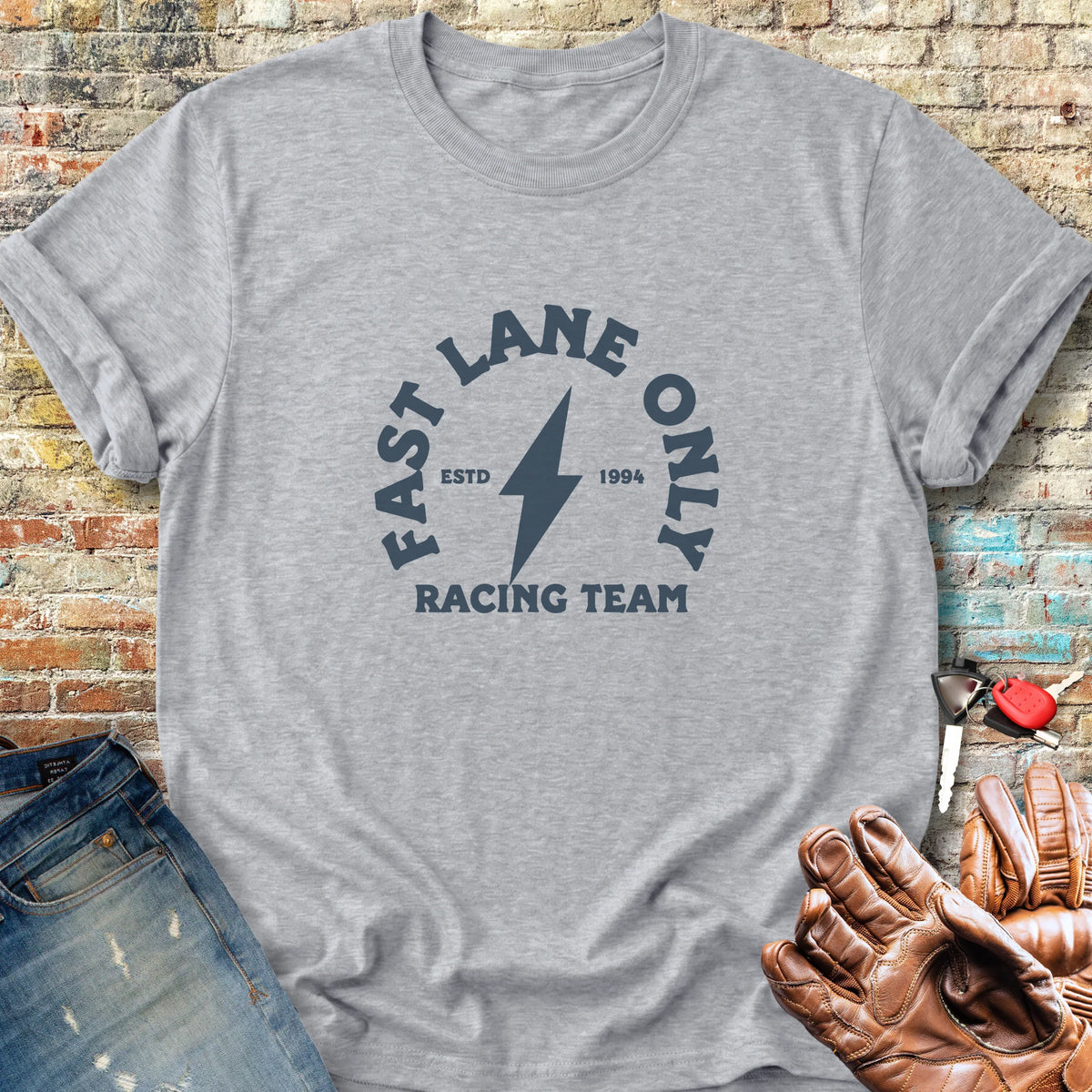 Fast Lane Classic T-Shirt - Sport Grey