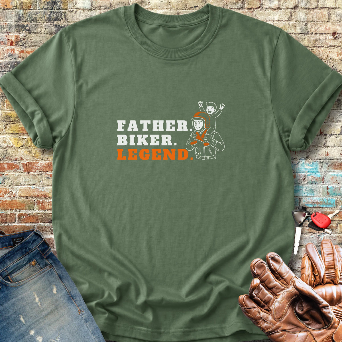 Father & Son Classic T-Shirt - Military Green