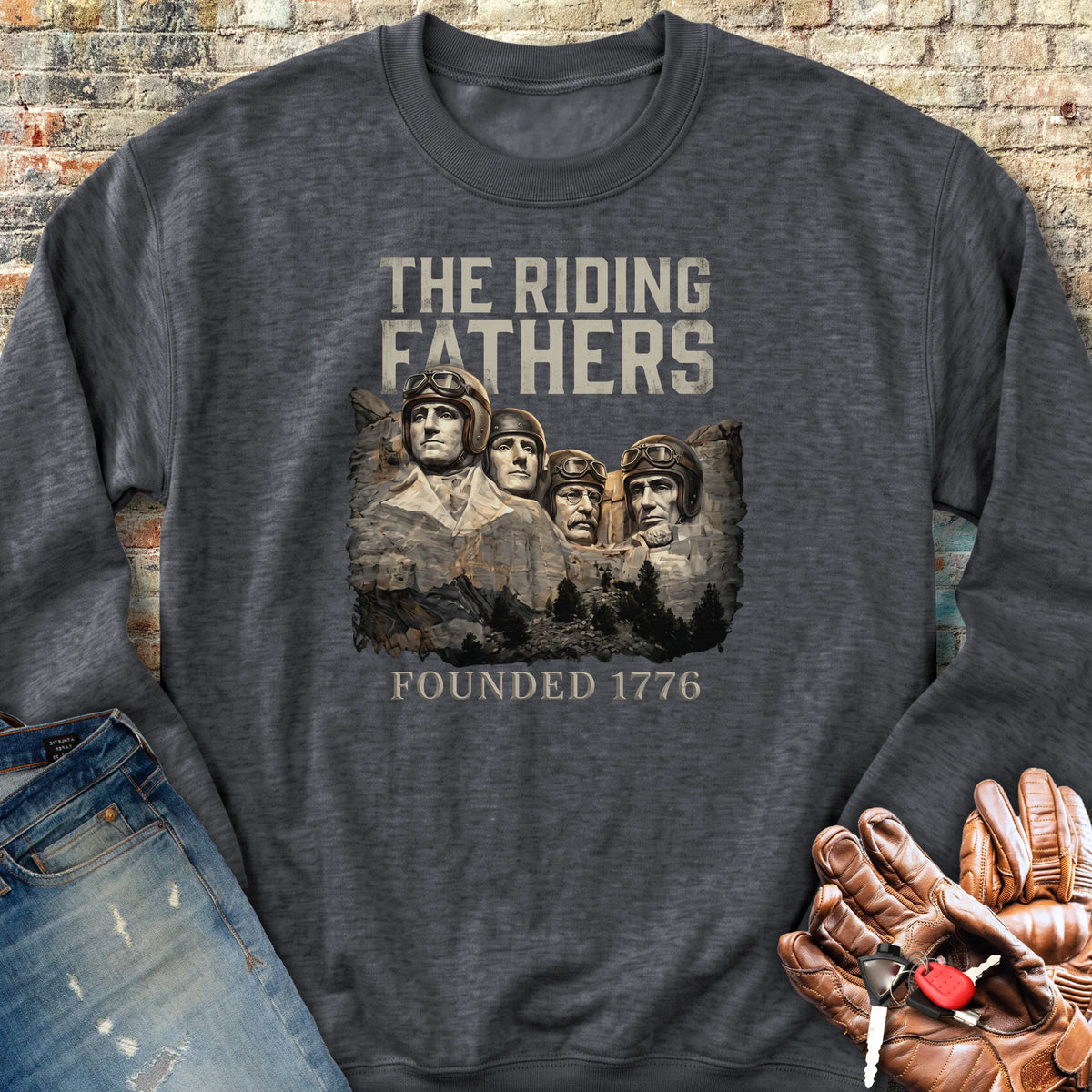 Fathers 1776 Sweatshirt - Dark Heather