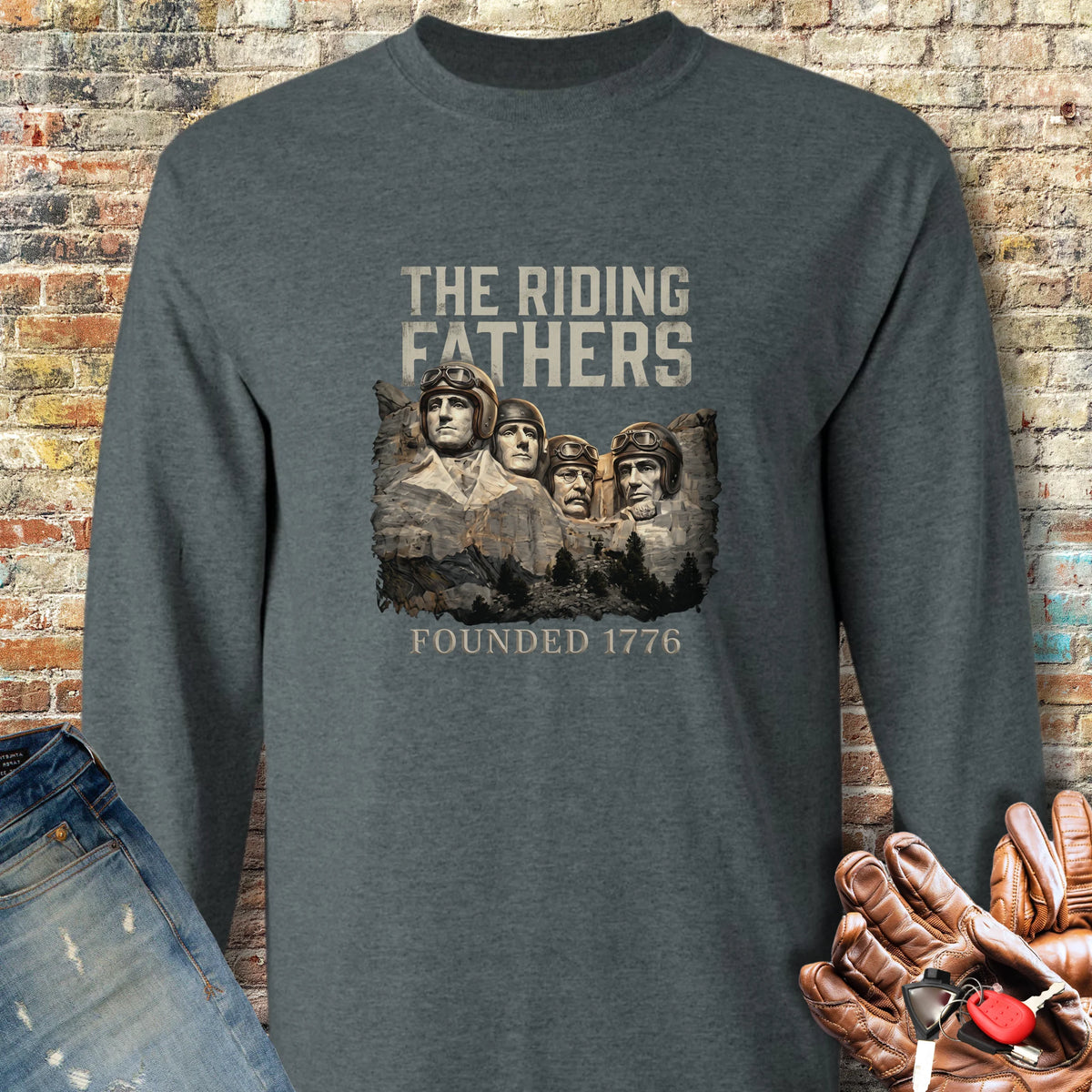 Fathers 1776 Long Sleeve T-Shirt - Dark Heather