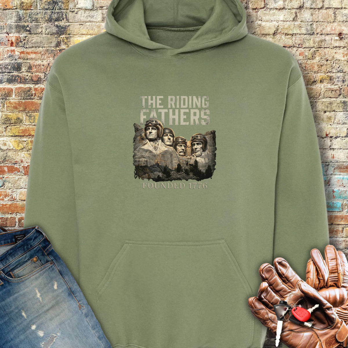 Fathers 1776 Hoodie - Military Green