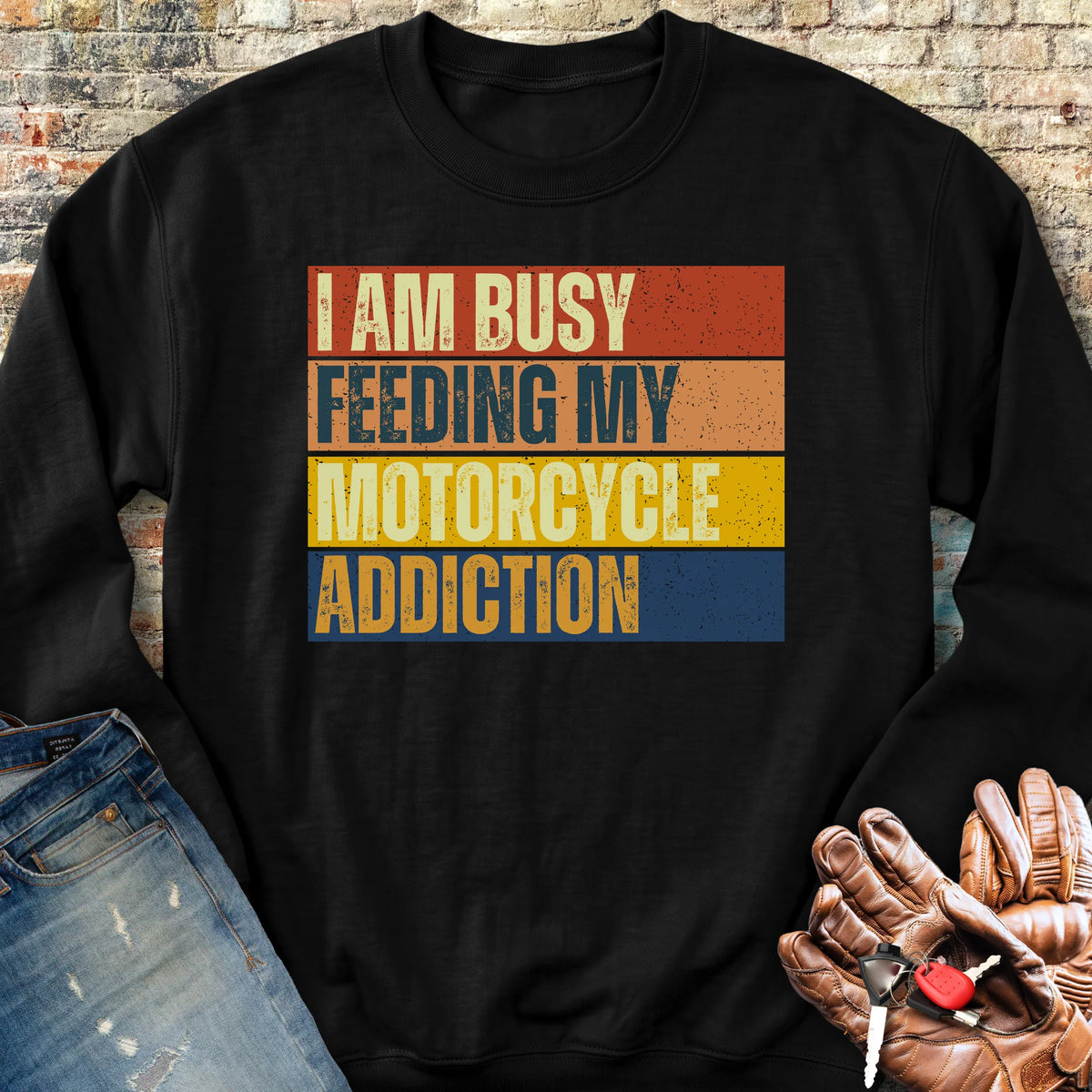 Feeding My Addiction (Block) Sweatshirt - Black