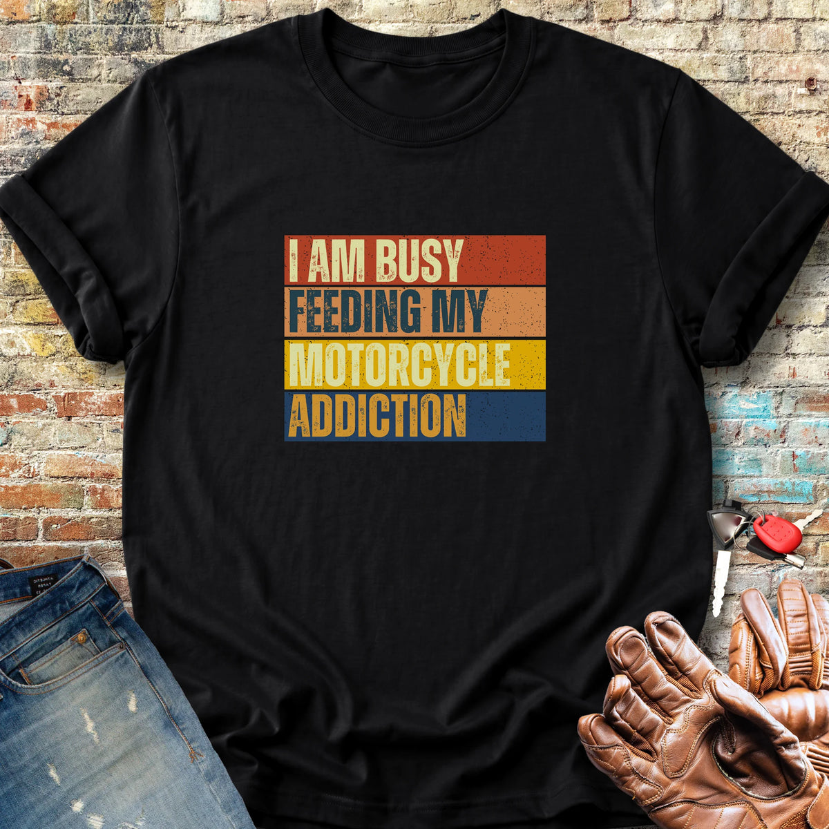 Feeding My Addiction (Block) Classic T-Shirt - Black