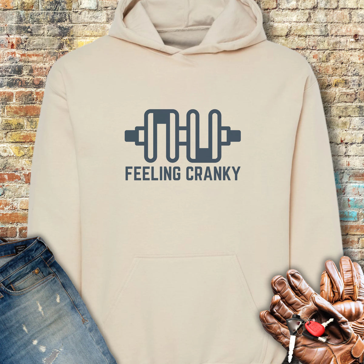 Feeling Cranky Hoodie - Sand