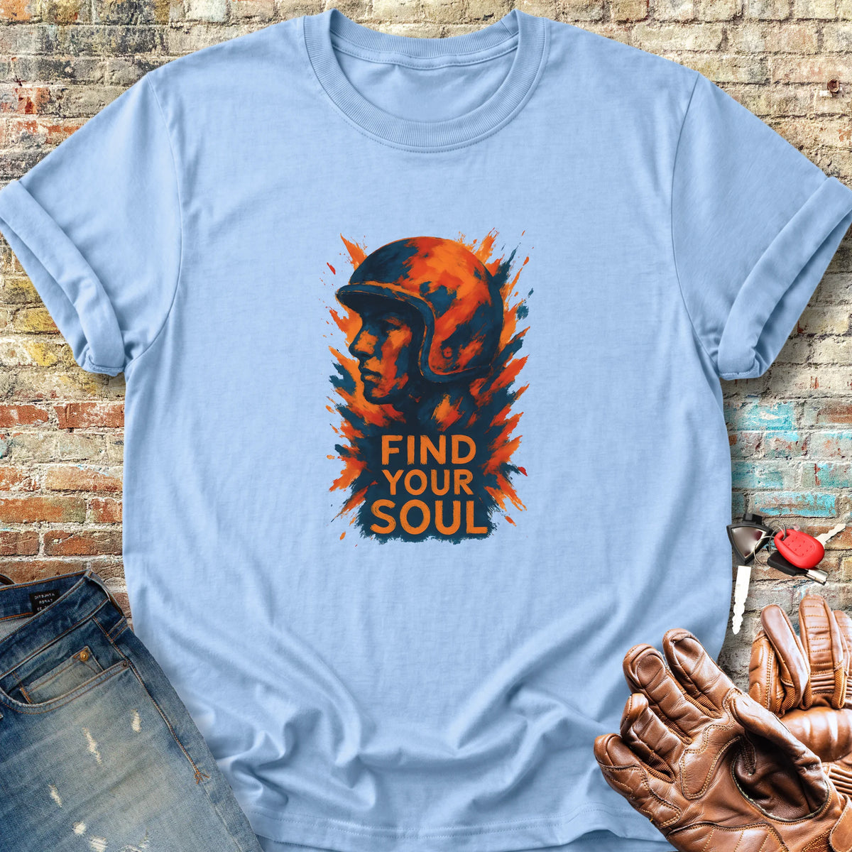 Find Your Soul Classic T-Shirt - Light Blue