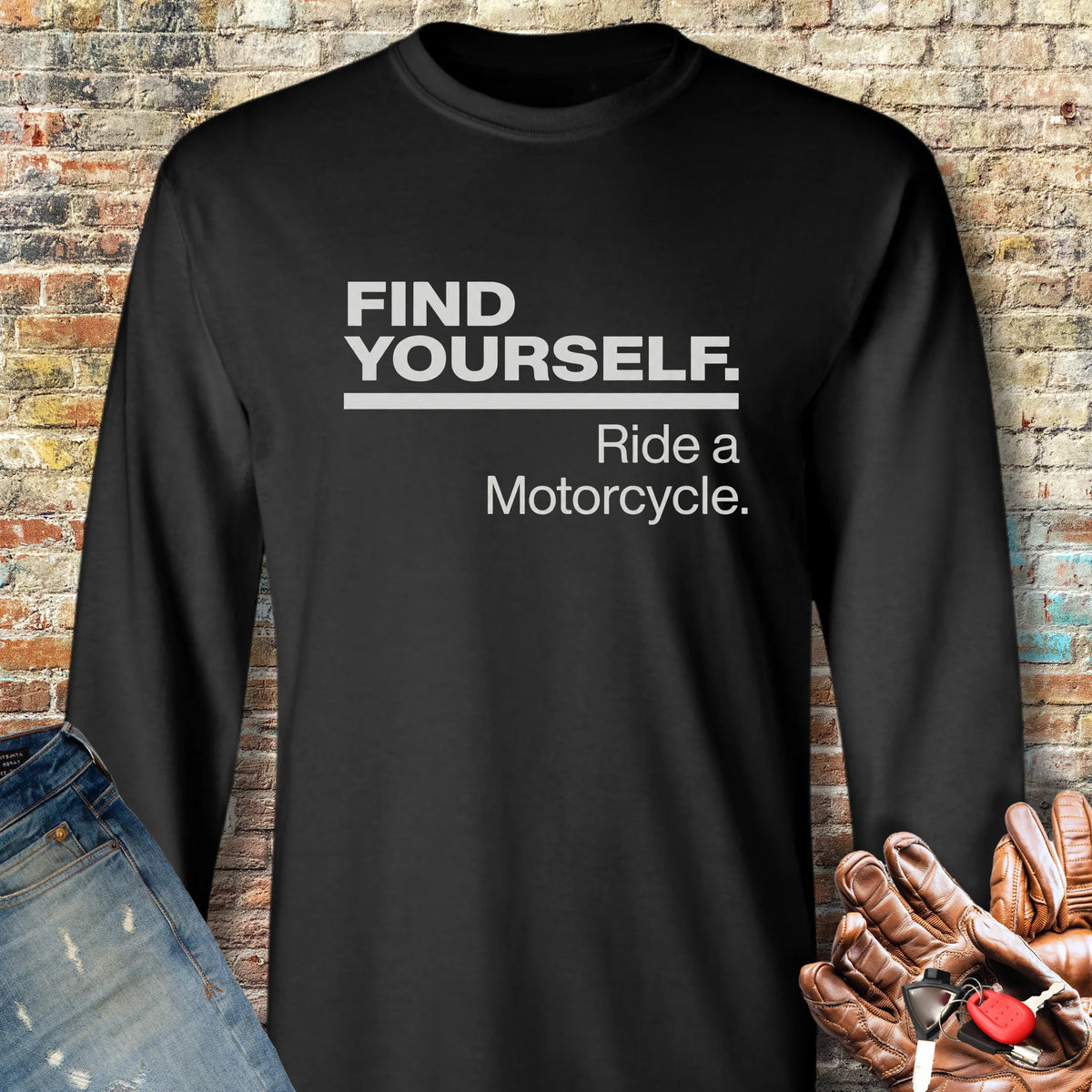 Find Yourself Long Sleeve T-Shirt - Black