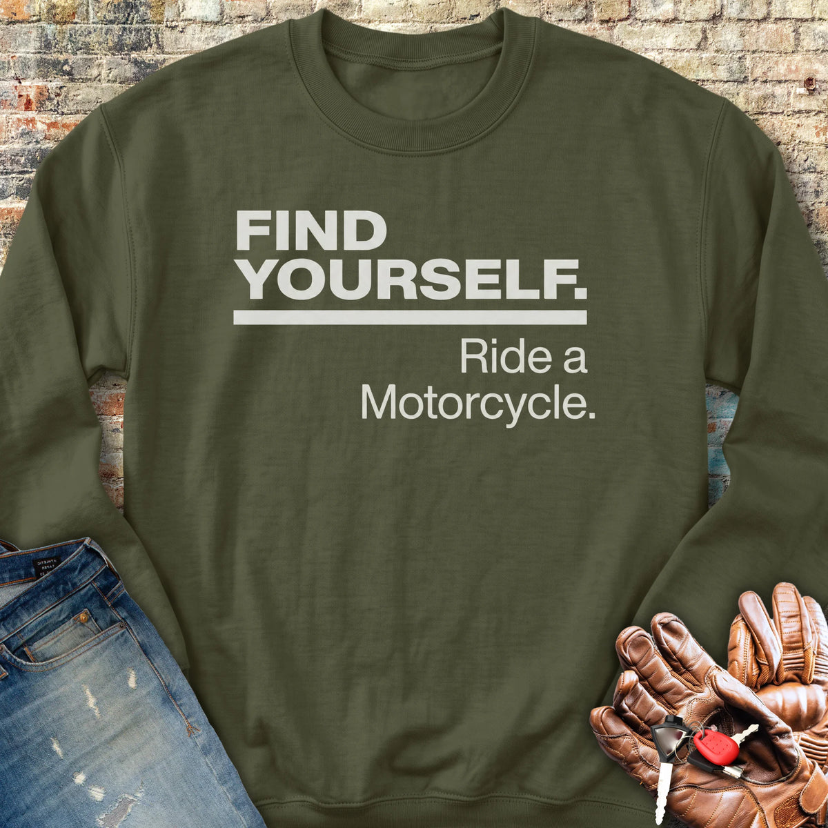Find Yourself Sweatshirt - Military Green
