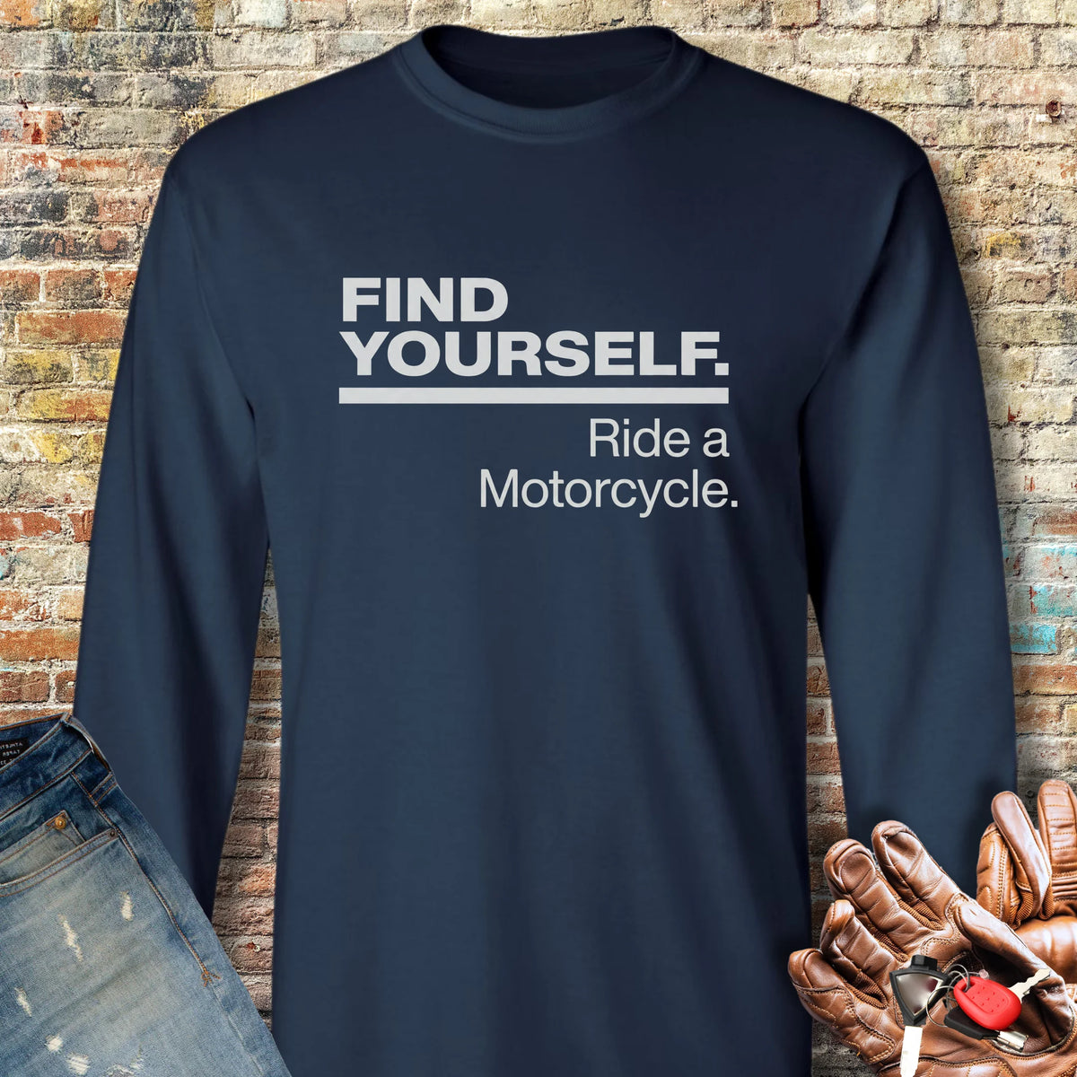 Find Yourself Long Sleeve T-Shirt - Navy