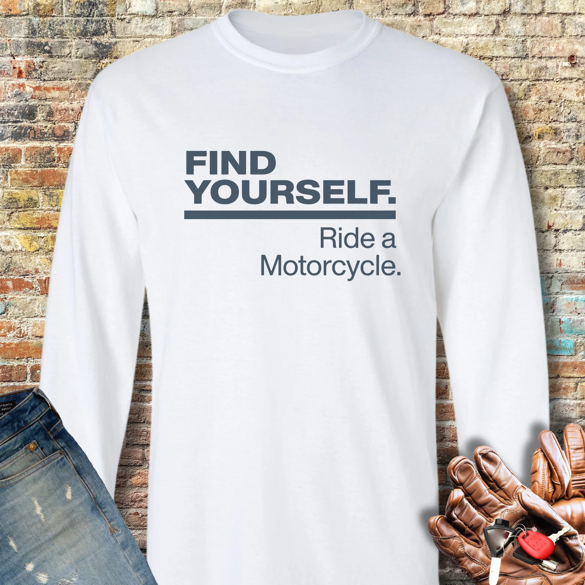 Find Yourself Long Sleeve T-Shirt - White