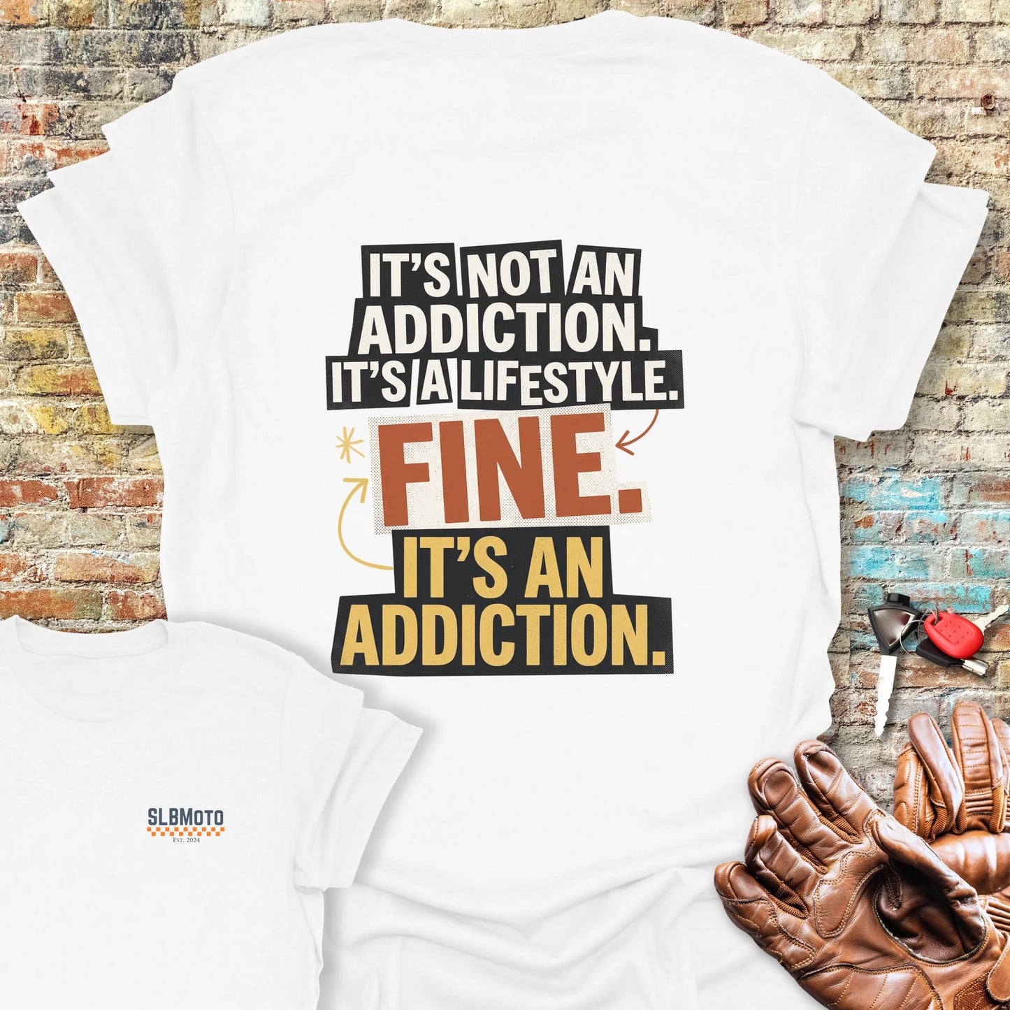 Fine Back Print T-Shirt - White
