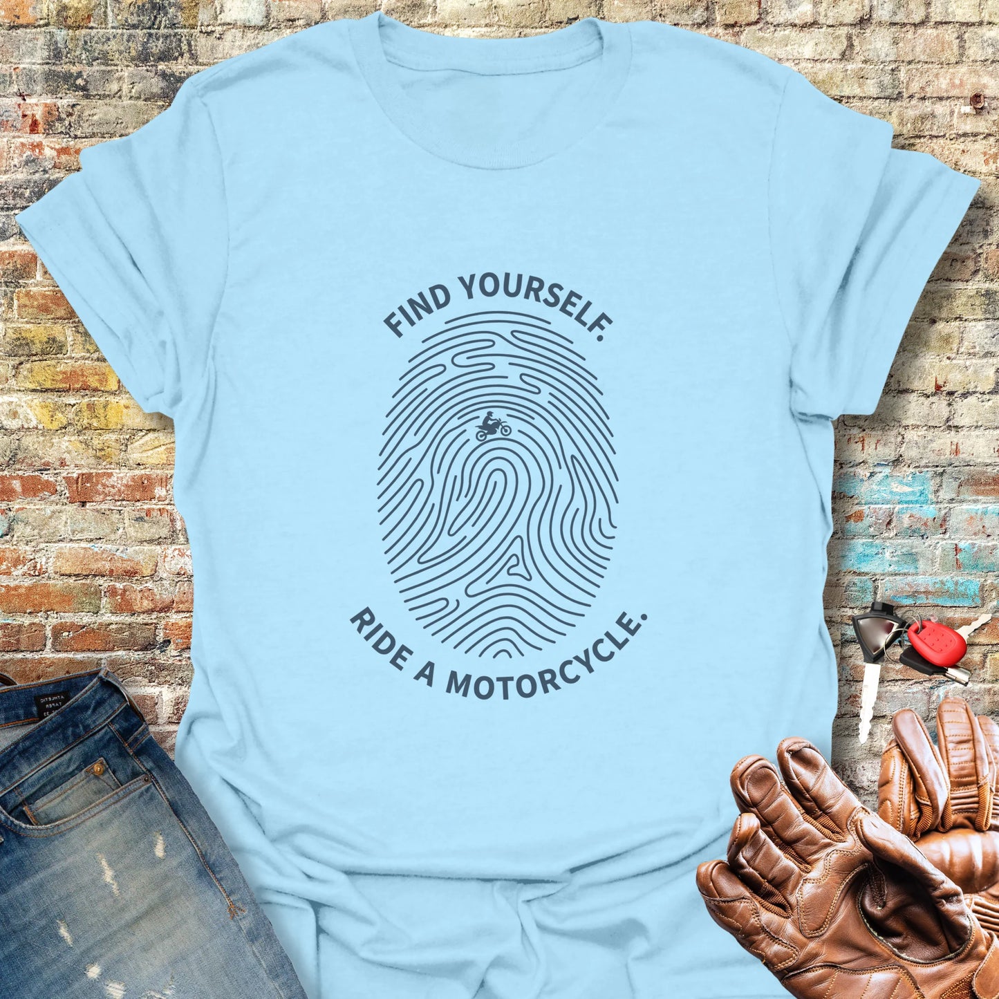 Fingerprint T-Shirt - Light Blue