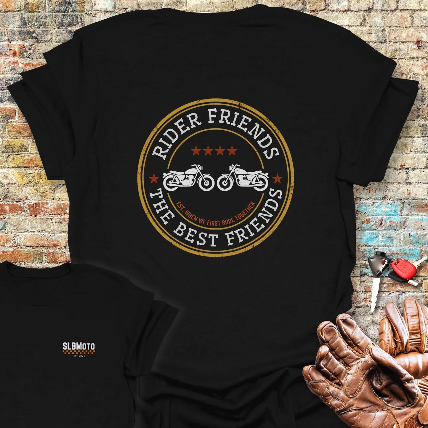First Ride Back Print T-Shirt - Black
