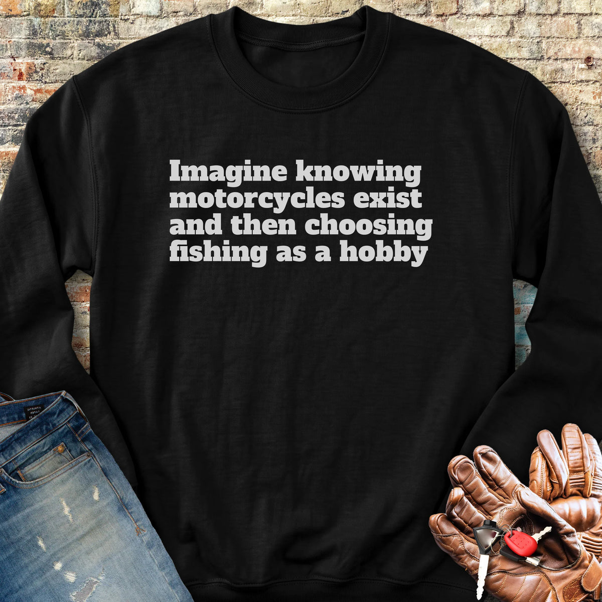 Fishing Sweatshirt - Black