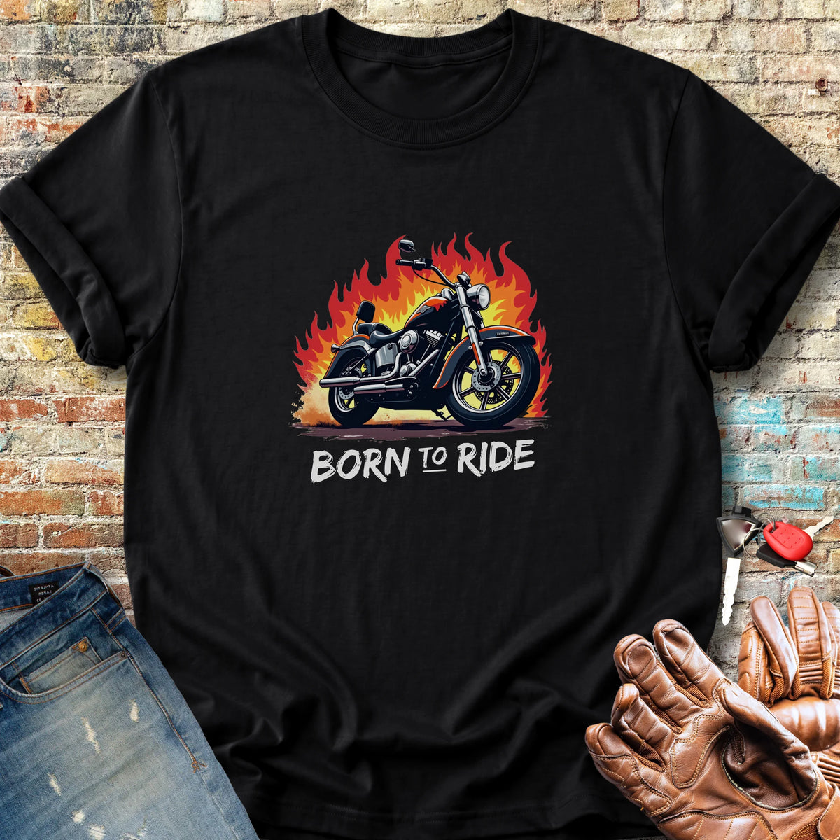 Flames Classic T-Shirt - Black