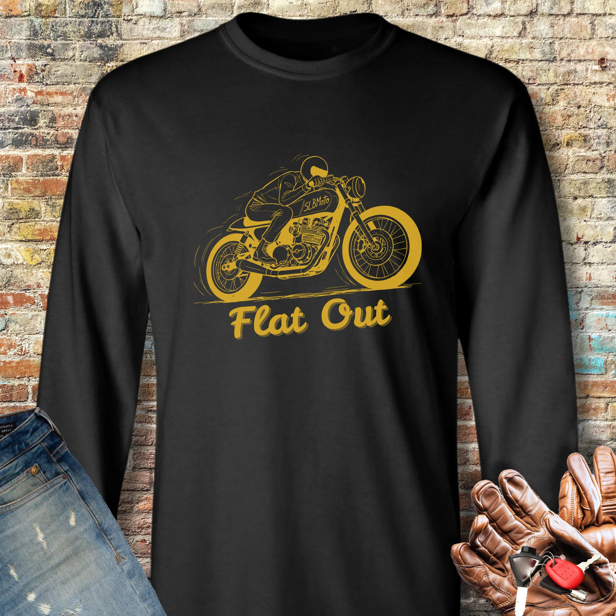 Flat Out Long Sleeve T-Shirt - Black