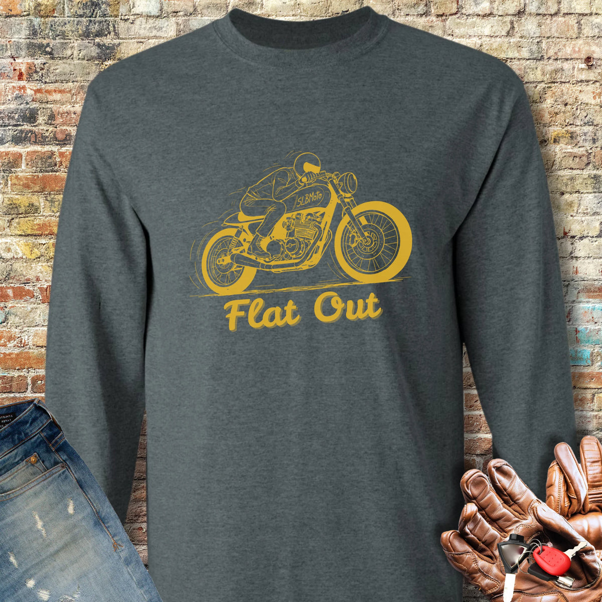 Flat Out Long Sleeve T-Shirt - Dark Heather