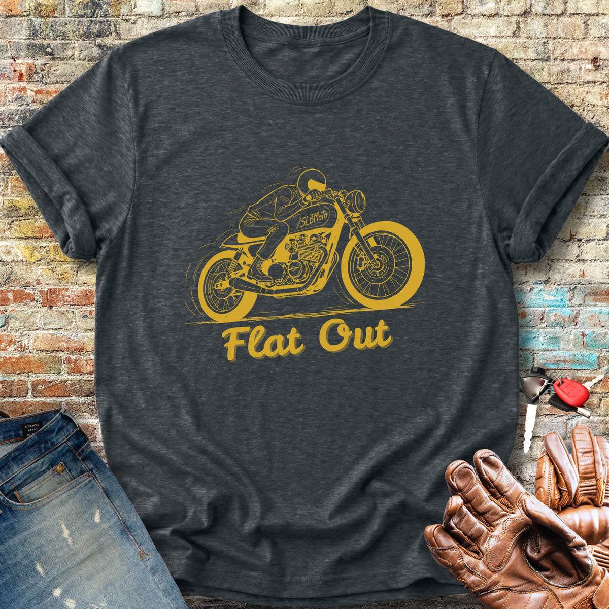 Flat Out Classic T-Shirt - Dark Heather