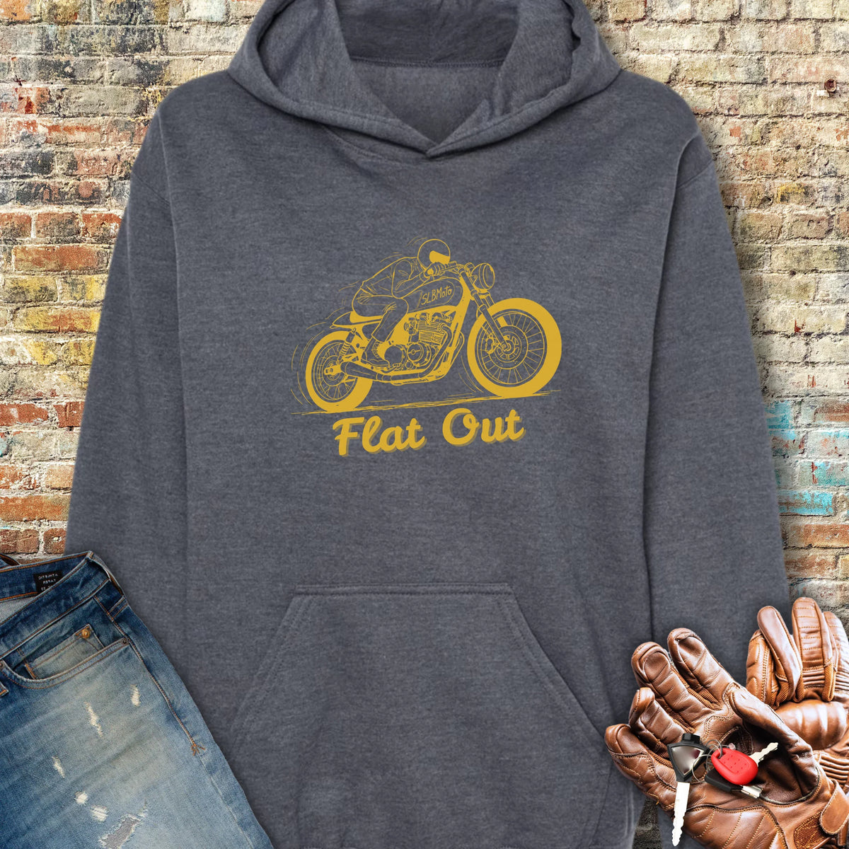 Flat Out Hoodie - Dark Heather