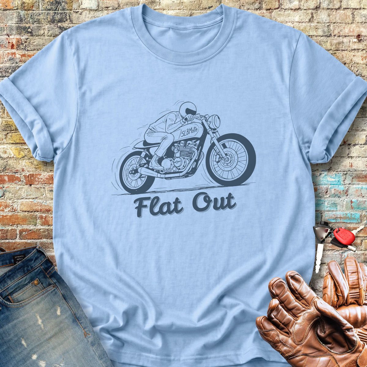 Flat Out Classic T-Shirt - Light Blue