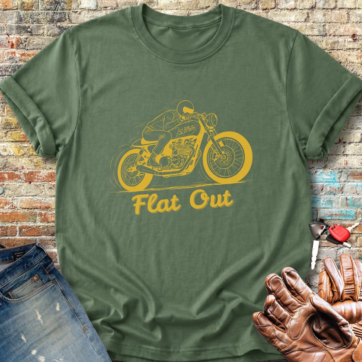 Flat Out Classic T-Shirt - Military Green