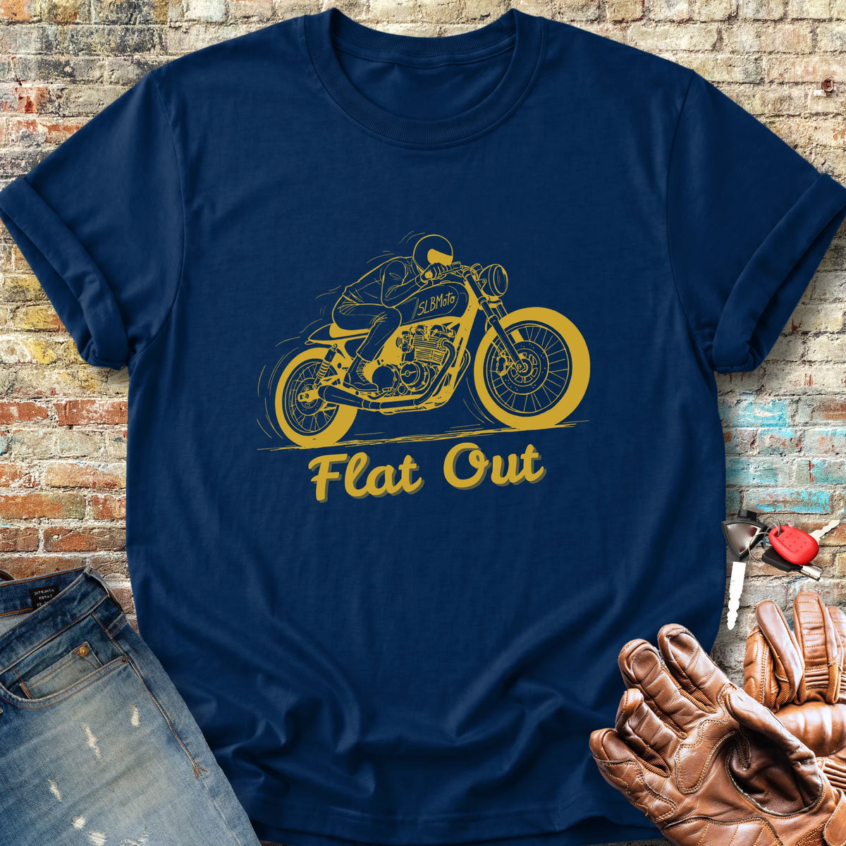 Flat Out Classic T-Shirt - Navy