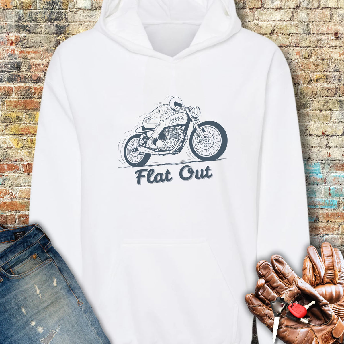 Flat Out Hoodie - White