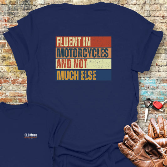Fluent (Block) Back Print T-Shirt - Navy