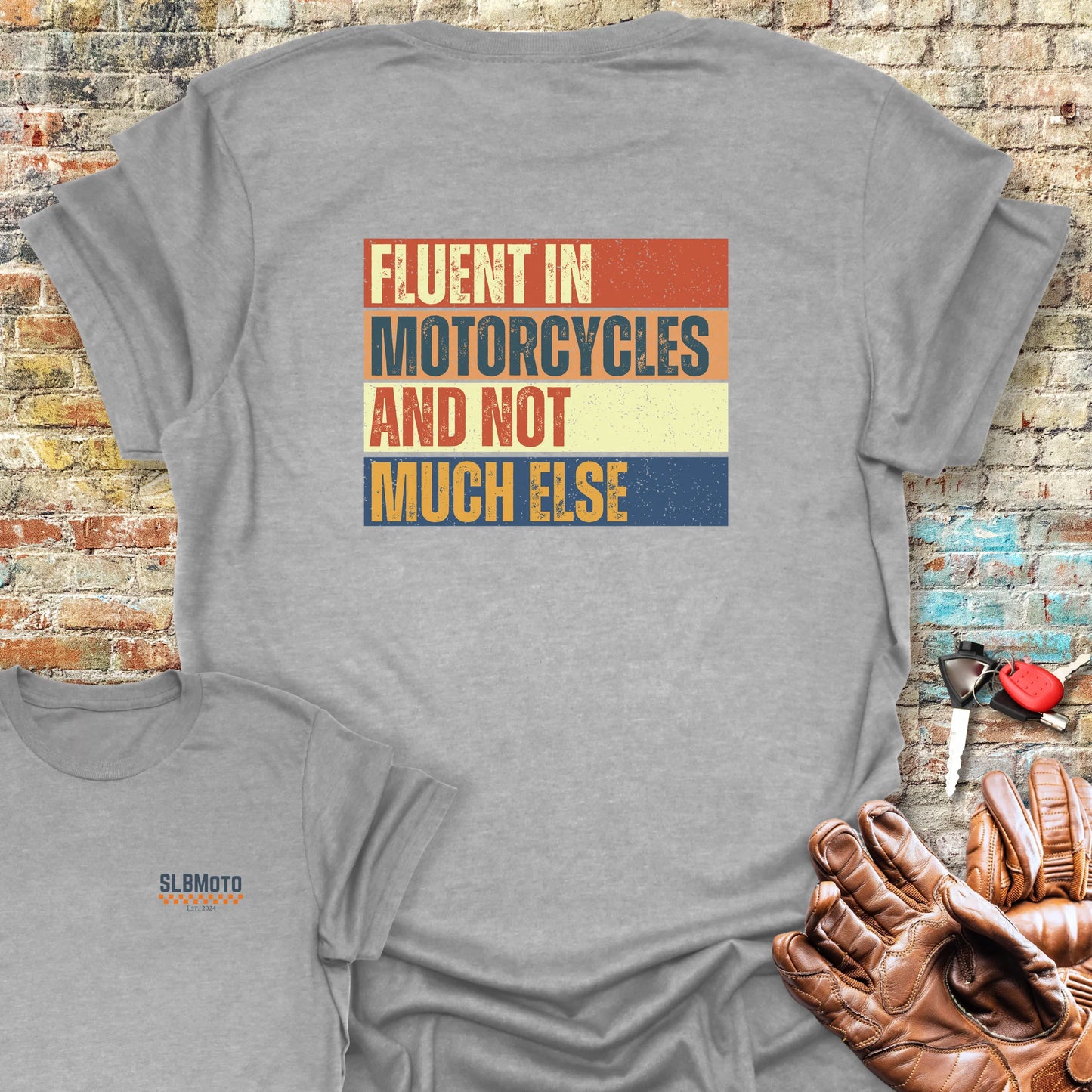 Fluent (Block) Back Print T-Shirt - Sport Grey