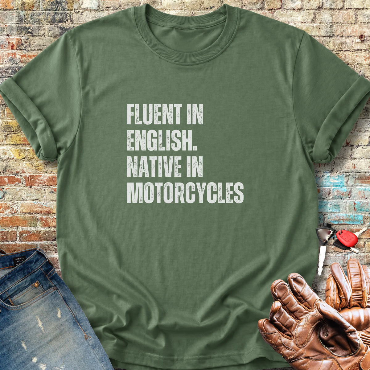 Fluent In English Classic T-Shirt - Military Green