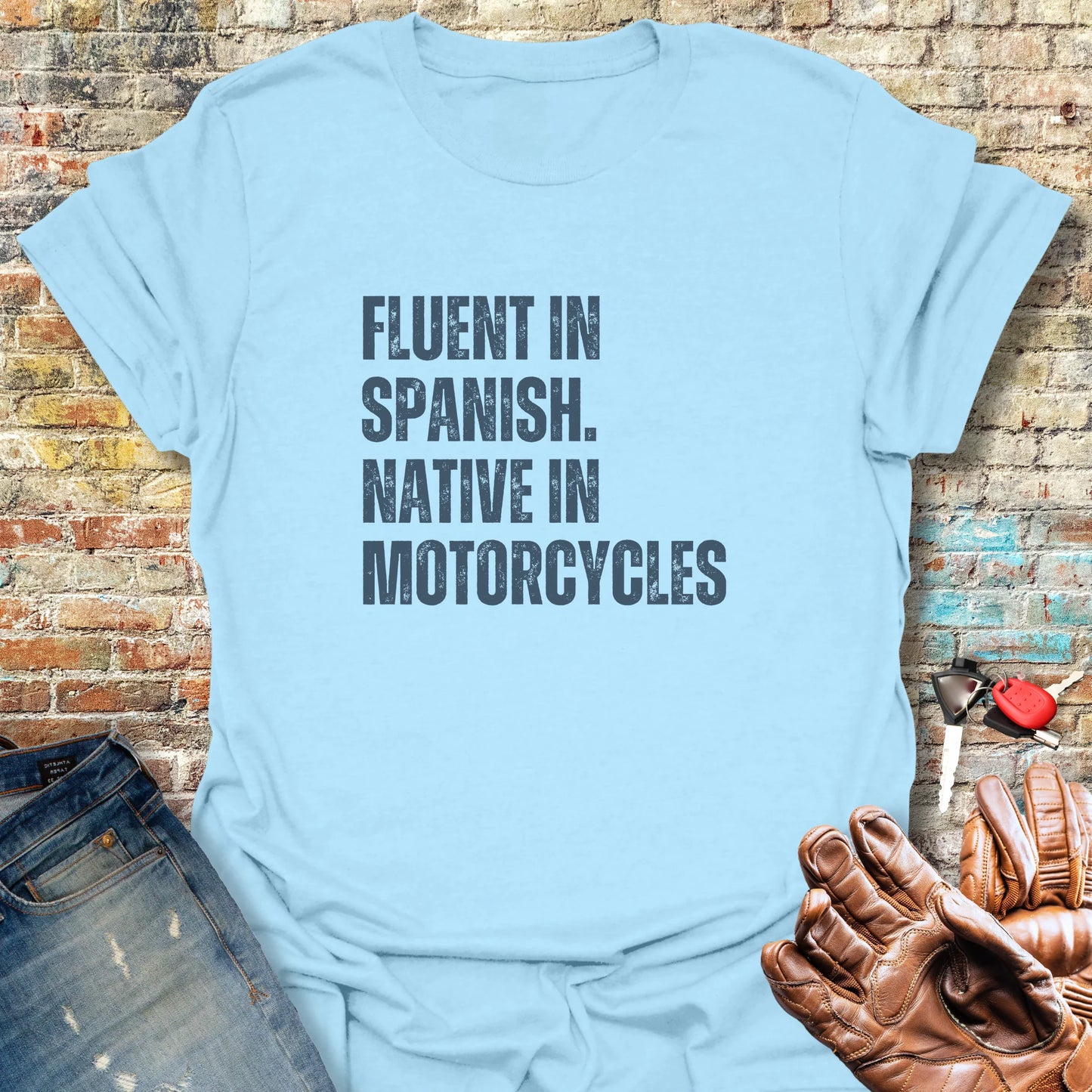 Fluent In Spanish T-Shirt - Light Blue