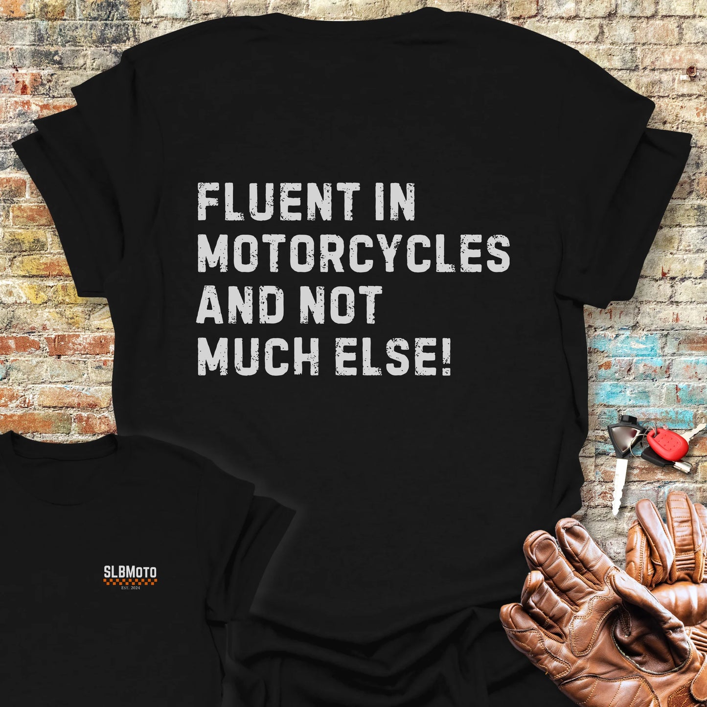 Fluent (Text) Back Print T-Shirt - Black